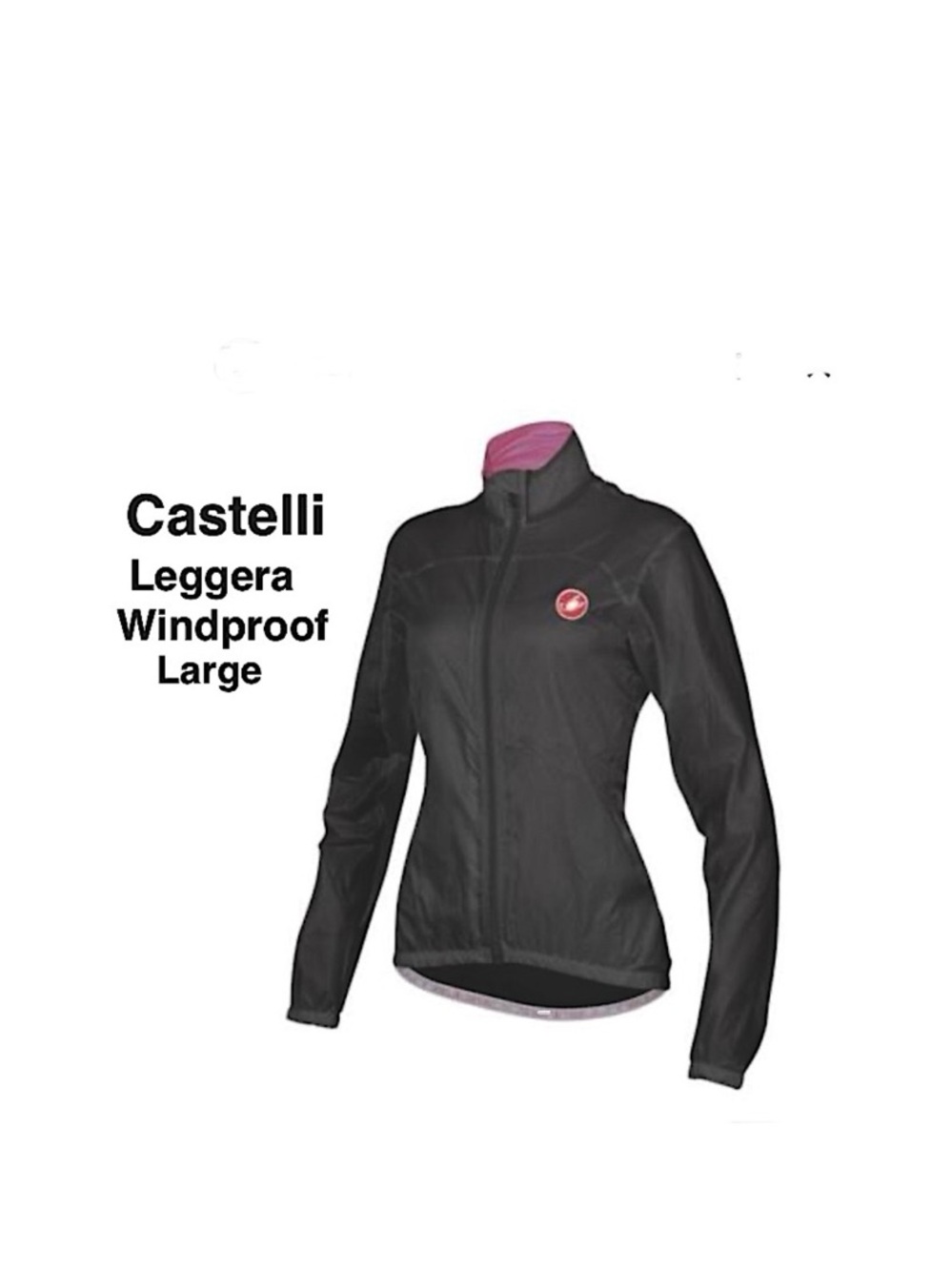 Castelli Leggera Windproof Women's Jacket Size Large black excellent condition⭐️